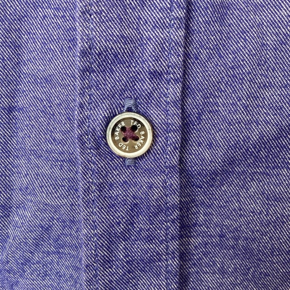 Ted Baker size 4 large chambray shirt - Picture 7 of 11